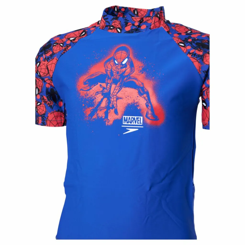 Speedo Marvel Spiderman Sun Top Blue Blå Discount