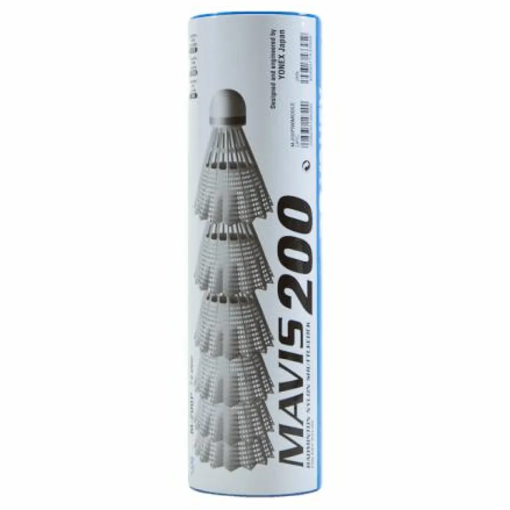 Yonex Mavis 200 6-pcs Tube Mid White Flerfärgad