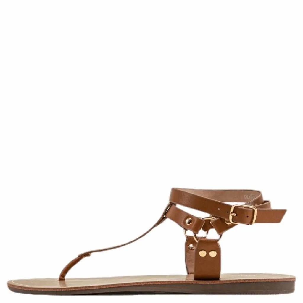 Only Maya Pu Ankle Wrap Sandal Brown Brun Online