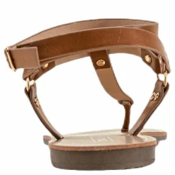 Only Maya Pu Ankle Wrap Sandal Brown Brun Online