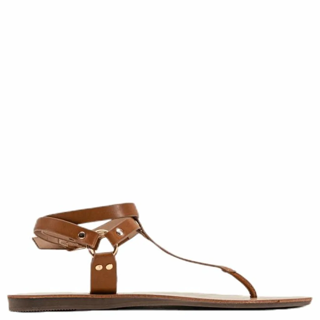 Only Maya Pu Ankle Wrap Sandal Brown Brun Online