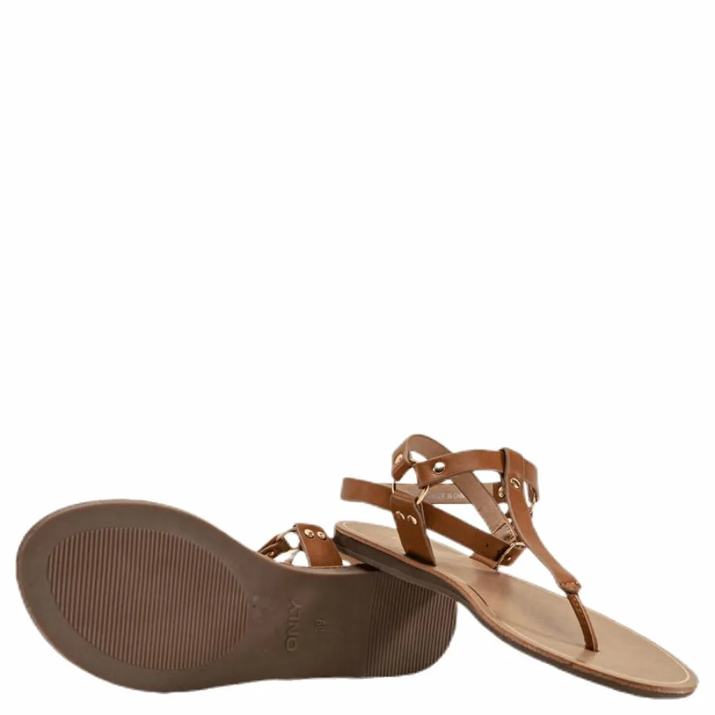 Only Maya Pu Ankle Wrap Sandal Brown Brun Online
