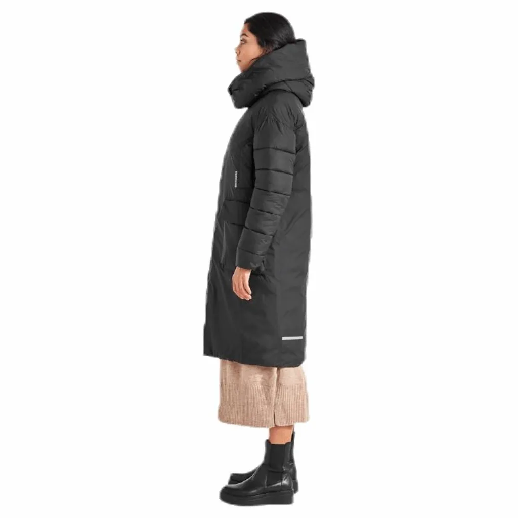 Didriksons Melina Puff Coat Black Svart Clearance