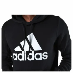 adidas Mens Badge Of Sport Fleece Hoodie Black Svart Clearance
