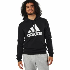 adidas Mens Badge Of Sport French Terry Hoodie Black Svart Outlet