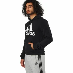 adidas Mens Badge Of Sport  French Terry Hoodie Black Svart Outlet