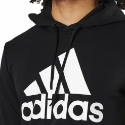 adidas Mens Badge Of Sport  French Terry Hoodie Black Svart Outlet