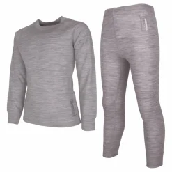 Lindberg Merino Set Grey Melange Grå Online