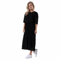 Svea Mesh Dress Black Svart Online