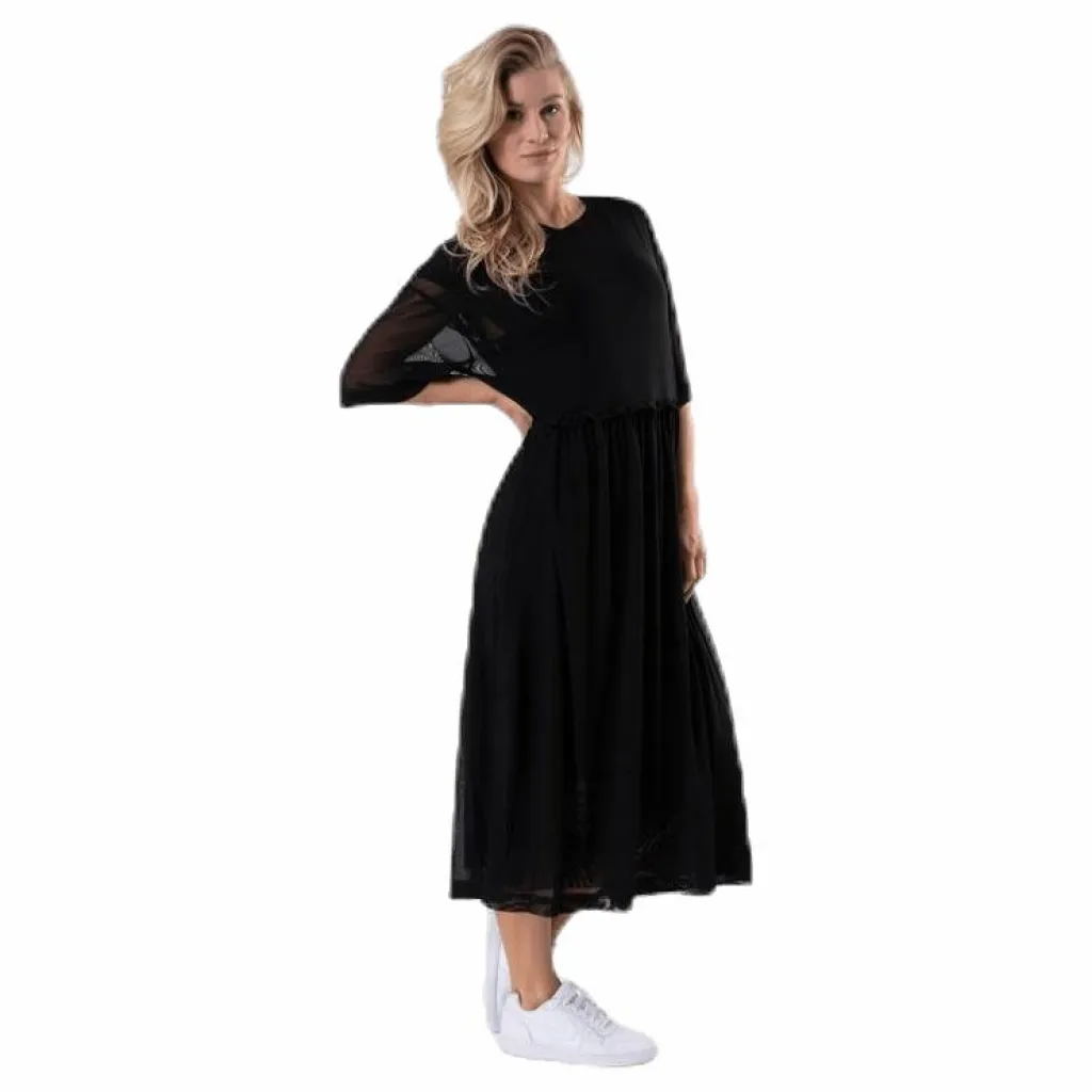Svea Mesh Dress Black Svart Online