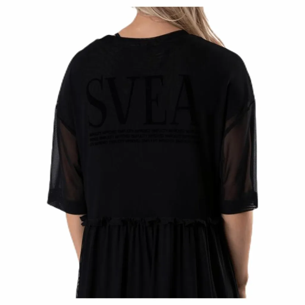 Svea Mesh Dress Black Svart Online