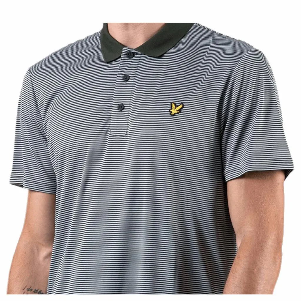 Microstripe Polo Green*Lyle & Scott Clearance
