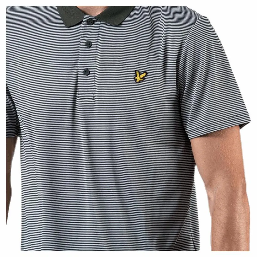 Microstripe Polo Green*Lyle & Scott Clearance