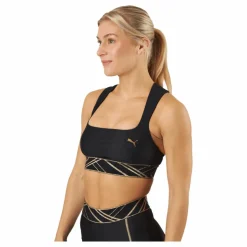 Mid Impact Deco Glam Bra Black-deco Glam*Puma Best