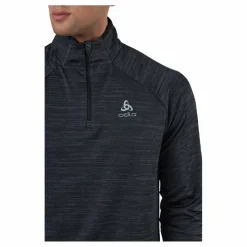 Mid Layer 1/2 Zip Run Easy War Black Melange*Odlo Clearance