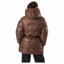 Svea Mid Length Beltet Coat Dark Bark Brun New