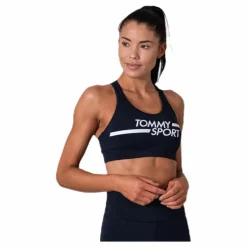 Mid Support Bra Logo Blue*Tommy Hilfiger Sport Online