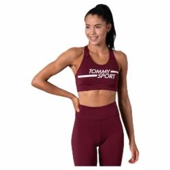 Mid Support Bra Logo Red*Tommy Hilfiger Sport Hot