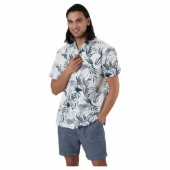 Jack & Jones Mike Shirt Ss Plain White Vit Clearance