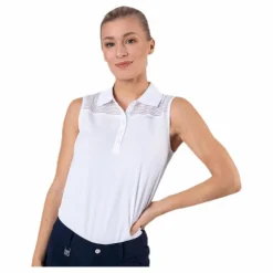 Miko Sleeveless Poloshirt White*Röhnisch Outlet