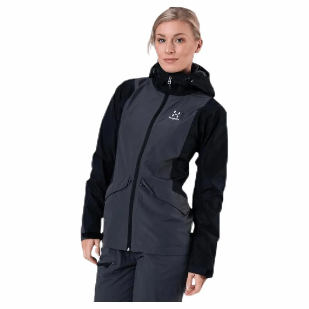 Haglöfs Mila Rain Jacket Black/Grey Svart och Grå Outlet
