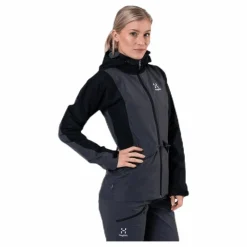 Haglöfs Mila Rain Jacket Black/Grey Svart och Grå Outlet