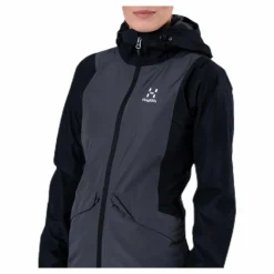 Haglöfs Mila Rain Jacket Black/Grey Svart och Grå Outlet