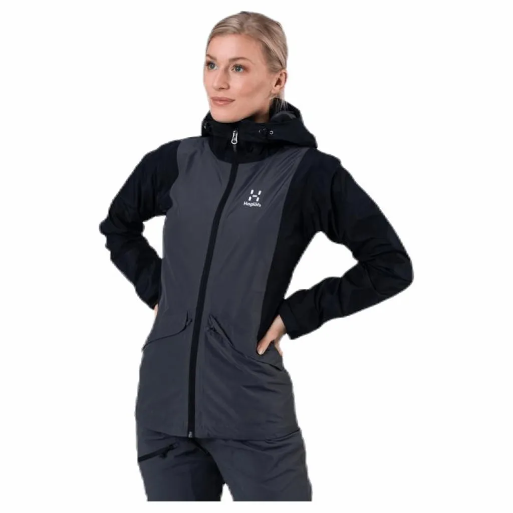 Haglöfs Mila Rain Jacket Black/Grey Svart och Grå Outlet