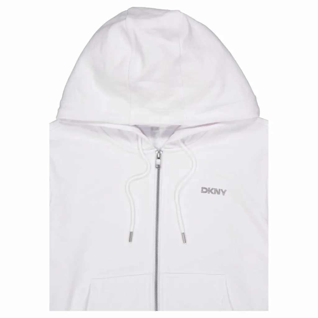 DKNY Sport Mini Stud Lg F/zip H White Vit New