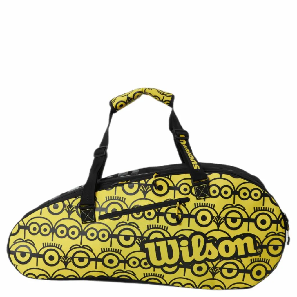 Minions Tour 12Pk Racket Bag Black/Yellow*Wilson New