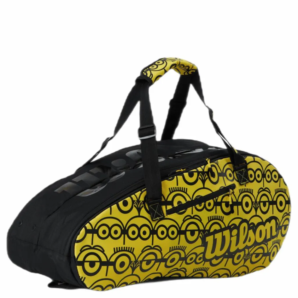 Minions Tour 12Pk Racket Bag Black/Yellow*Wilson New