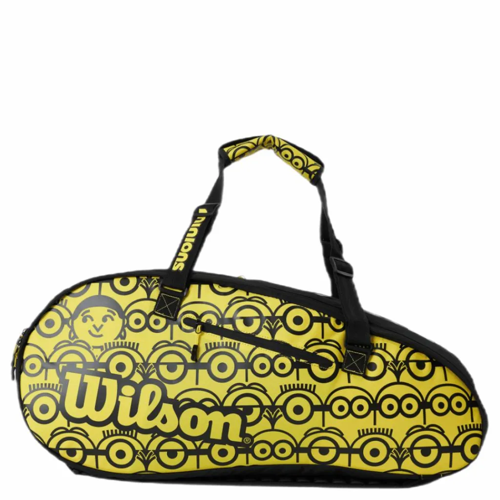 Minions Tour 12Pk Racket Bag Black/Yellow*Wilson New