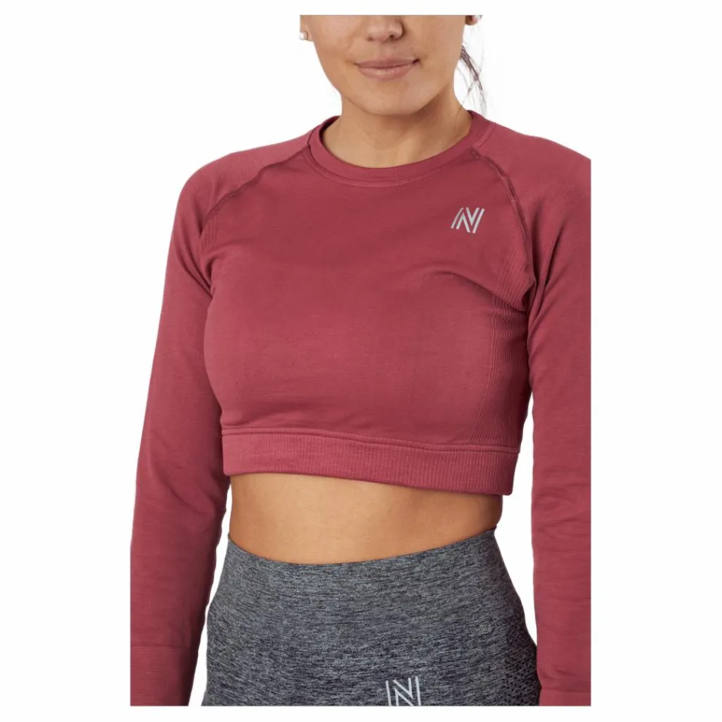 Molly Seamless LS Crop Top Pink*Norfolk Online