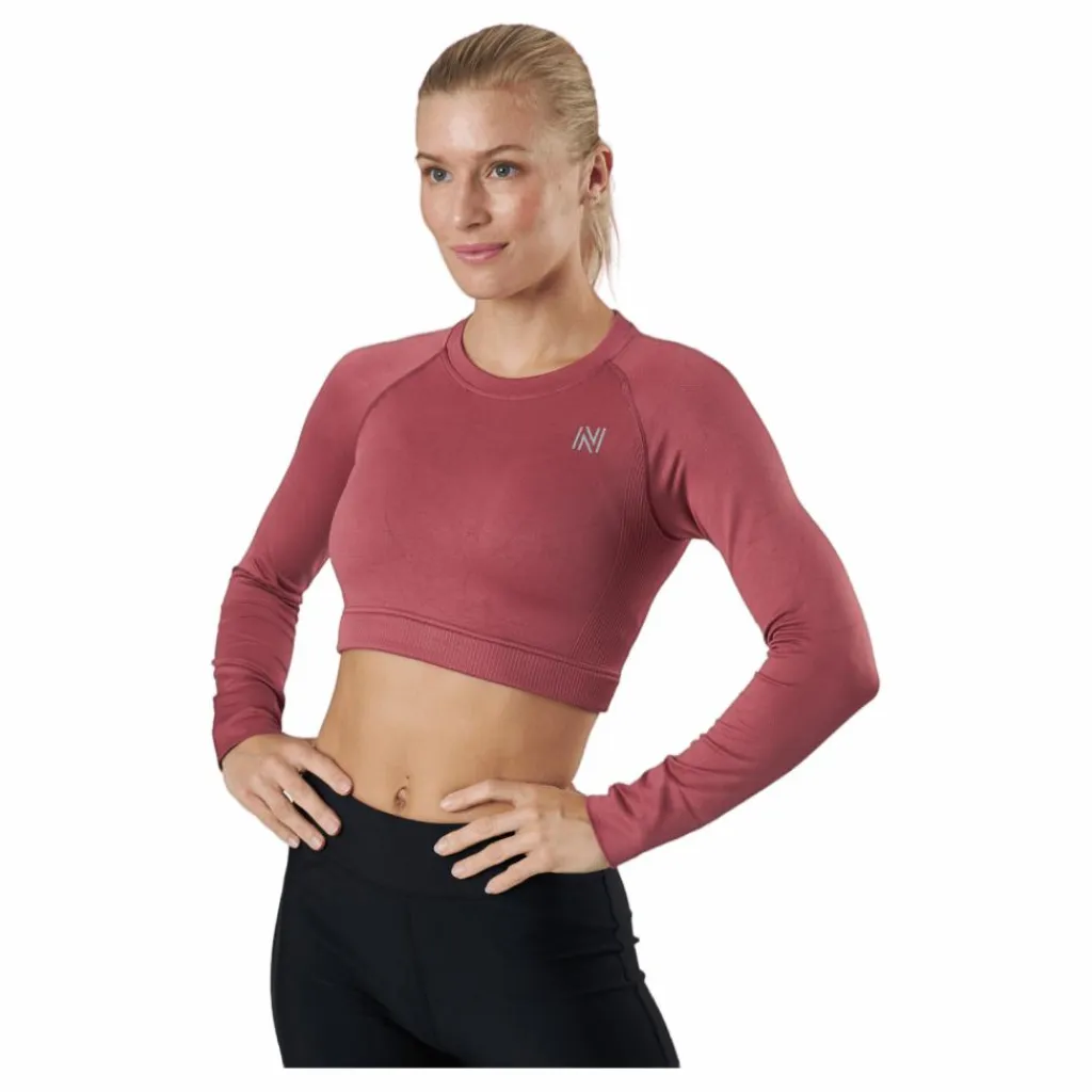 Molly Seamless Ls Crop Top Rose*Norfolk Outlet