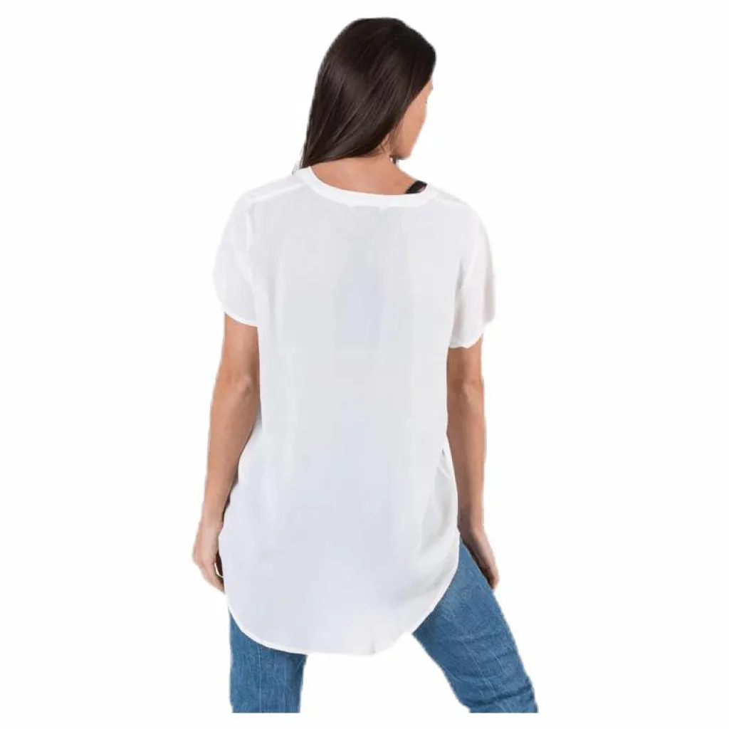 Only Molly Ss V-Neck White Vit Discount