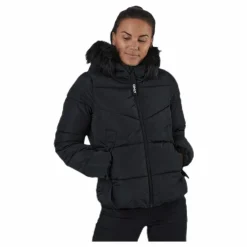 Only Monica Short Puffer Jacket Cc Otw Black Svart Outlet