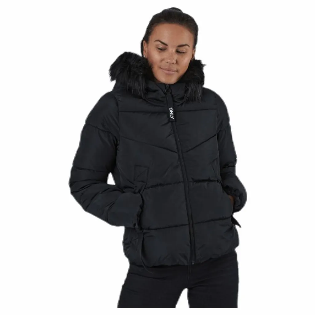 Only Monica Short Puffer Jacket Cc Otw Black Svart Outlet