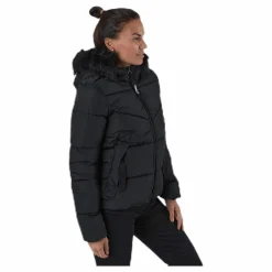Only Monica Short Puffer Jacket Cc Otw Black Svart Outlet