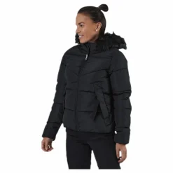 Only Monica Short Puffer Jacket Cc Otw Black Svart Outlet