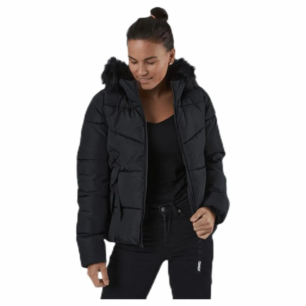Only Monica Short Puffer Jacket Cc Otw Black Svart Outlet