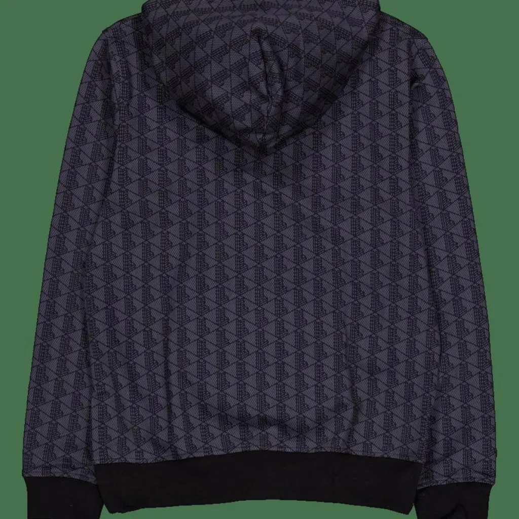 Monogram Fleece Hoodie Graphite Sombre/black*Lacoste New