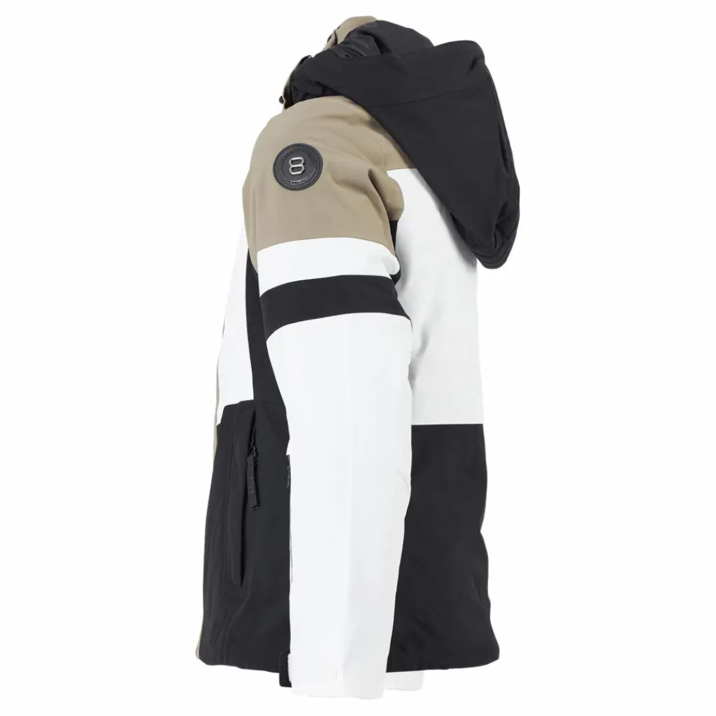 8848 Altitude Montrose Jr Jacket Fallen Rock Beige, Vit och Svart Clearance