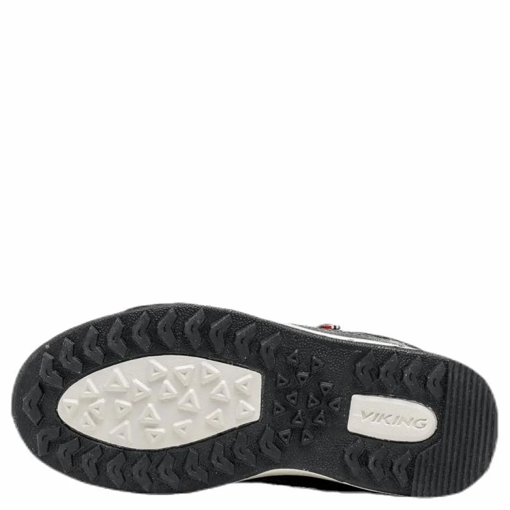 Viking Moss Mid Kids Black Svart Best