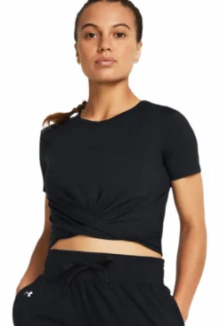 Under Armour Motion Crossover Crop Ss Black Svart Outlet