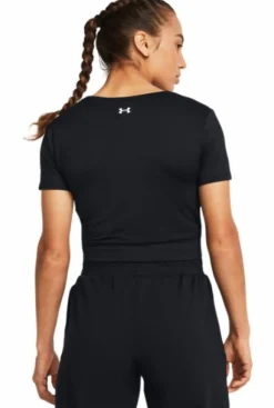 Under Armour Motion Crossover Crop Ss Black Svart Outlet