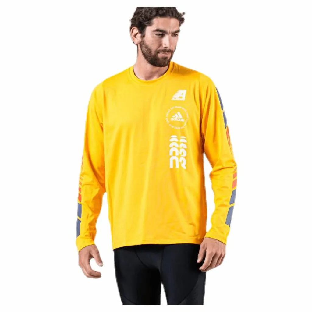 adidas Moto LS Tee Yellow Gul Best