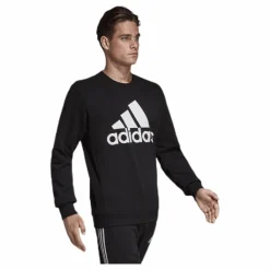 adidas Must Have Fitted Crew White/Black Svart Hot