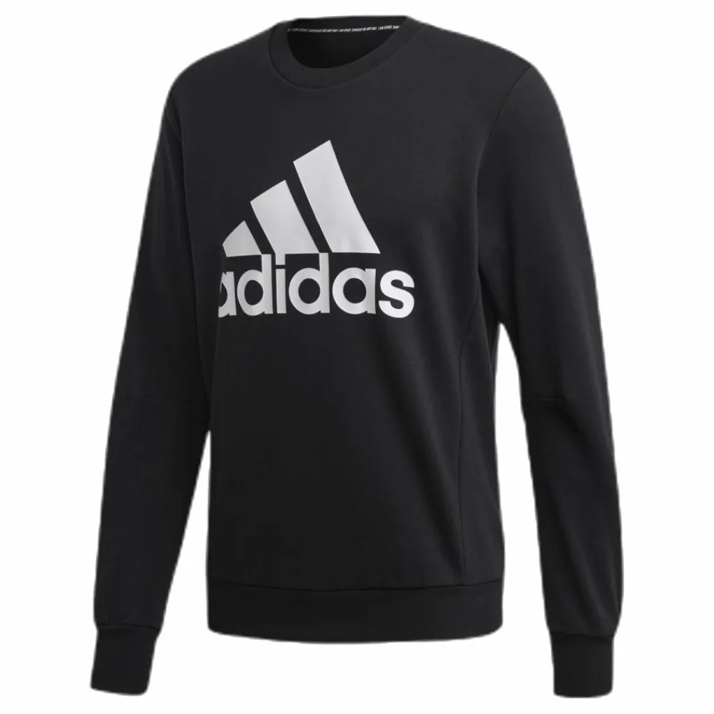 adidas Must Have Fitted Crew White/Black Svart Hot