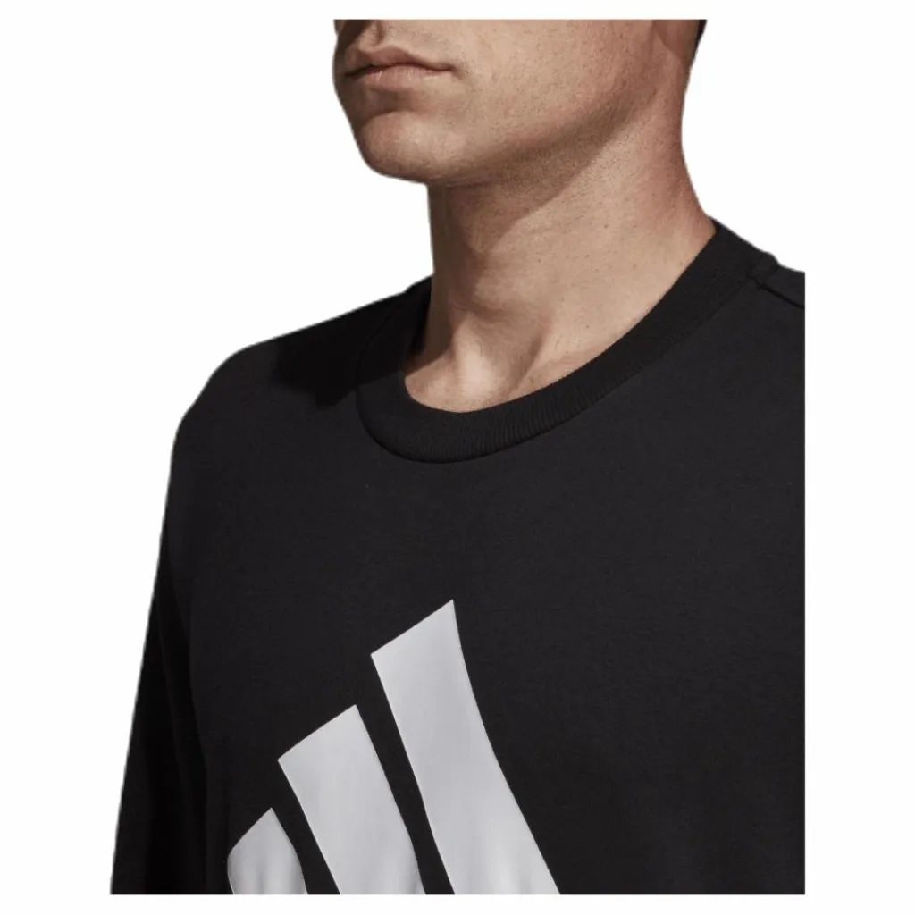 adidas Must Have Fitted Crew White/Black Svart Hot