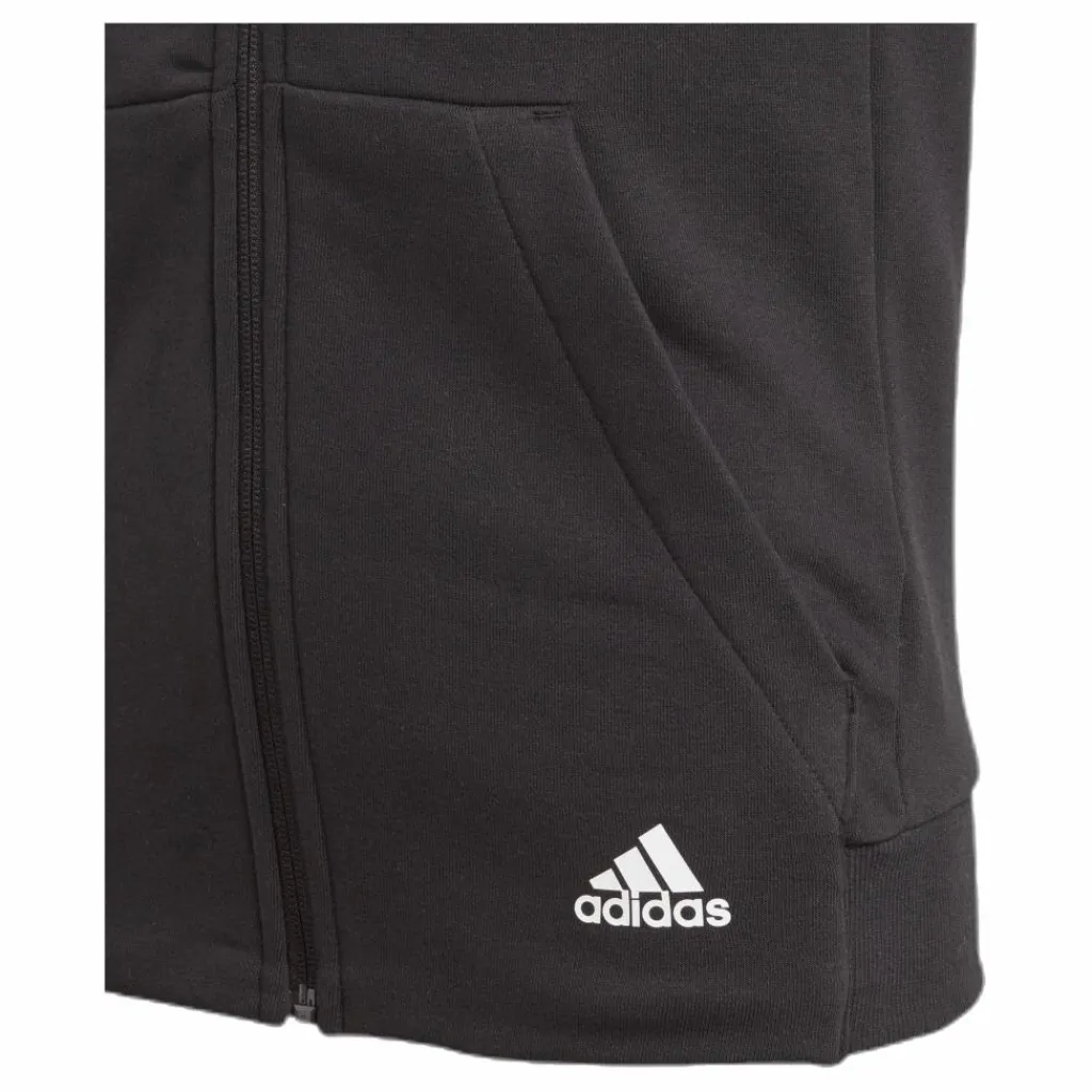 adidas Must Haves 3S Full Zip Hoodie Black / White Svart Outlet
